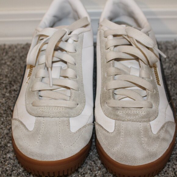 Girls Puma Black and White Tennis Shoes Size 3 - Picture 3 of 9